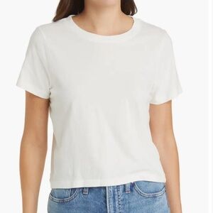 Madewell softfade cotton body tee In Solid white